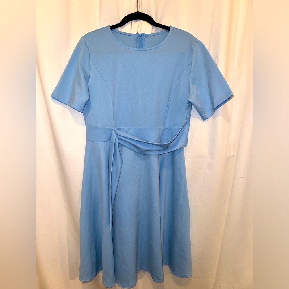 Boutique Brand Baby Blue Dress XL EUC